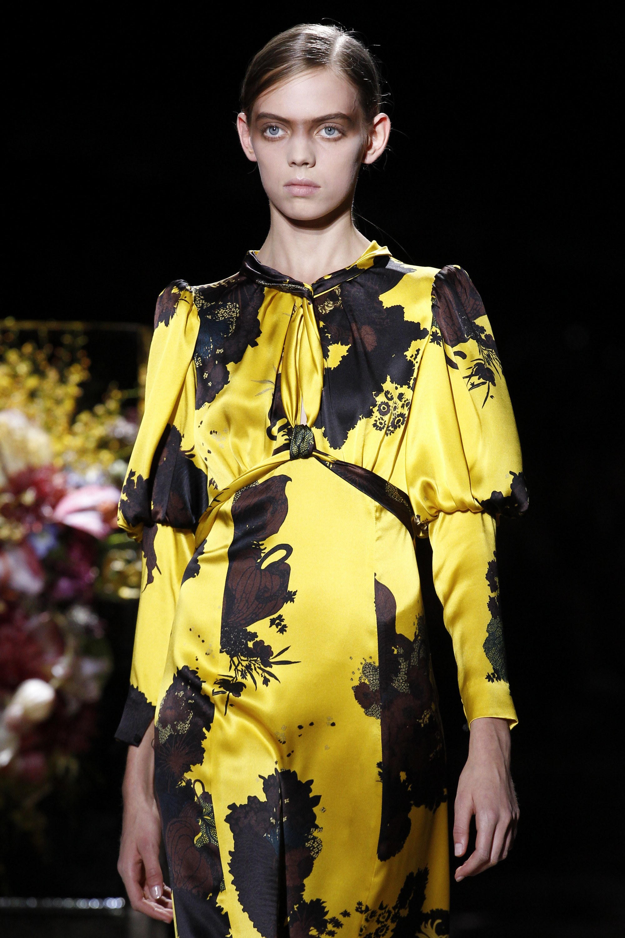 Mariana Zaragoza walking for Dries van Noten Spring 2017