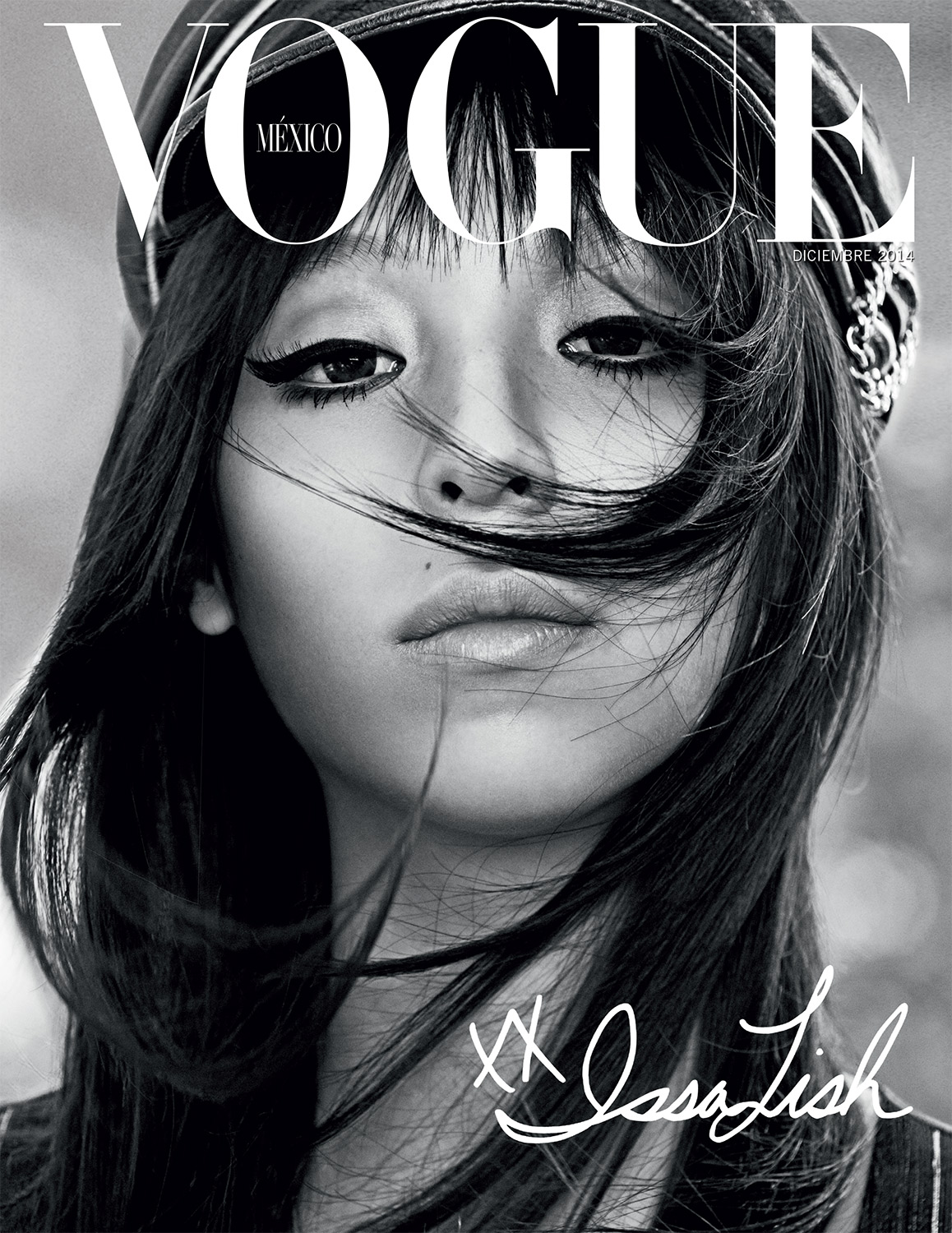 Issa Lish en portada de Vogue México Diciembre 2014