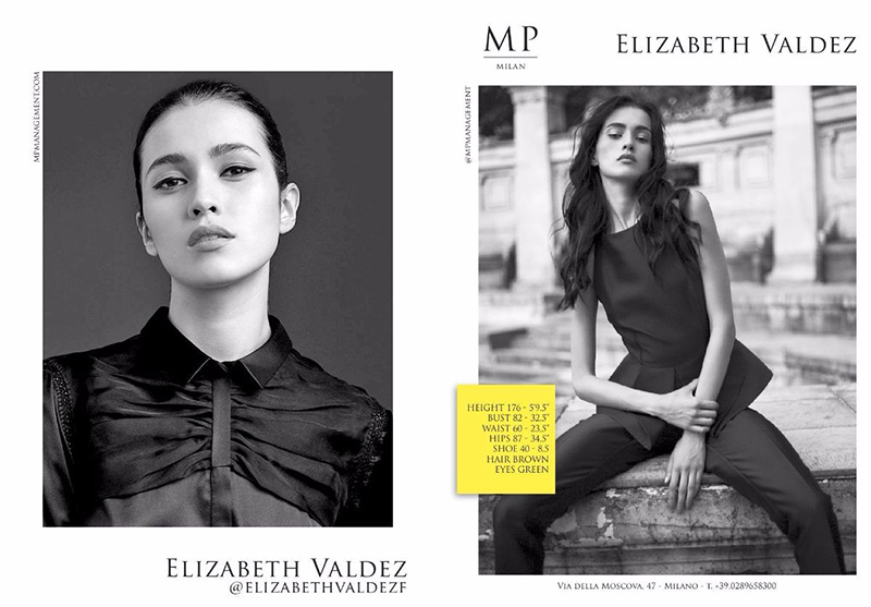 Elizabeth Valdez Showcard Milan Fashion Week Spring 2018