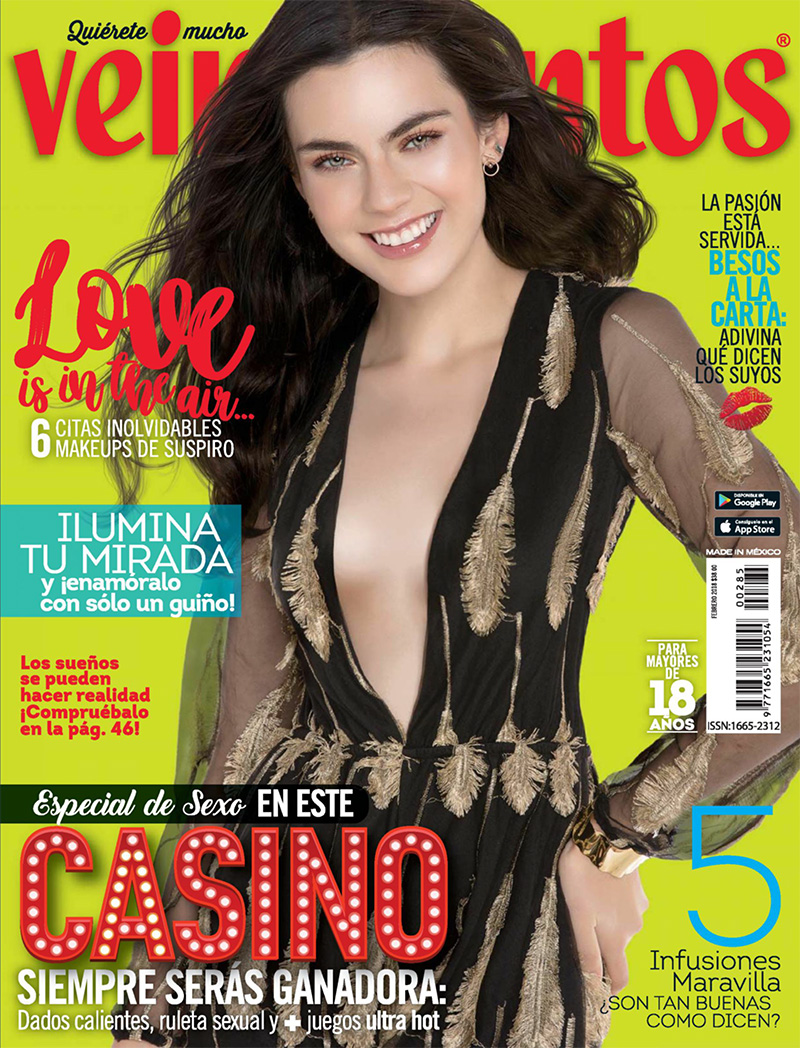 Alejandra Aceves en portada de Veintitantos Febrero 2018