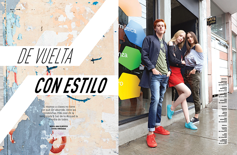 Alejandra Velasco, Francisco Rico y Mariana Giner para Liverpool Mag Agosto 2018