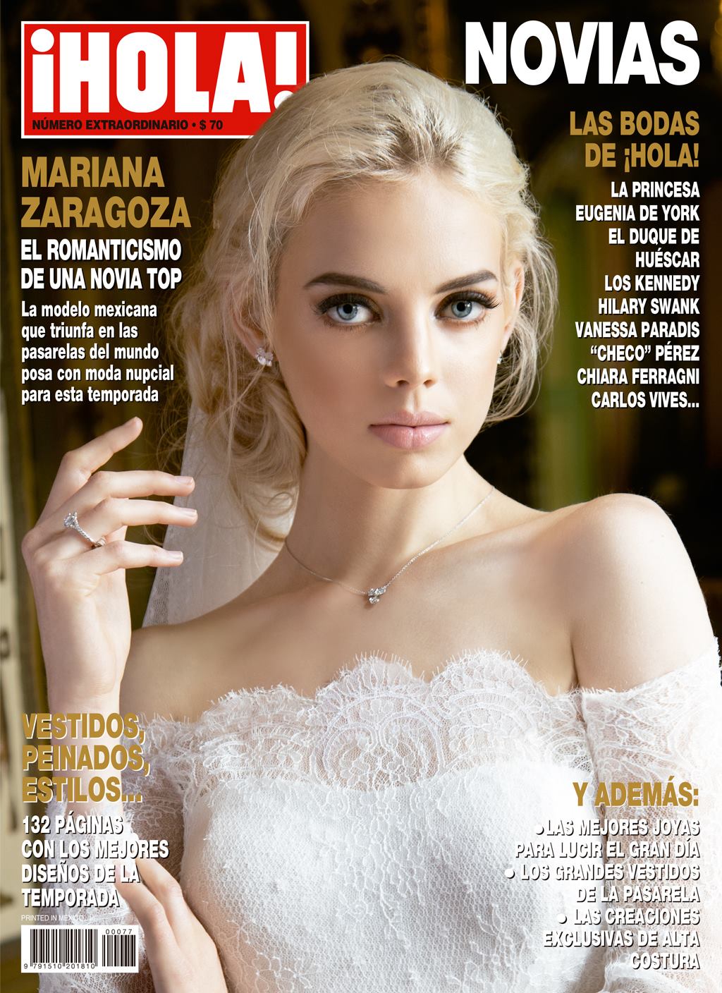 Mariana Zaragoza en portada de Hola Novias 2018