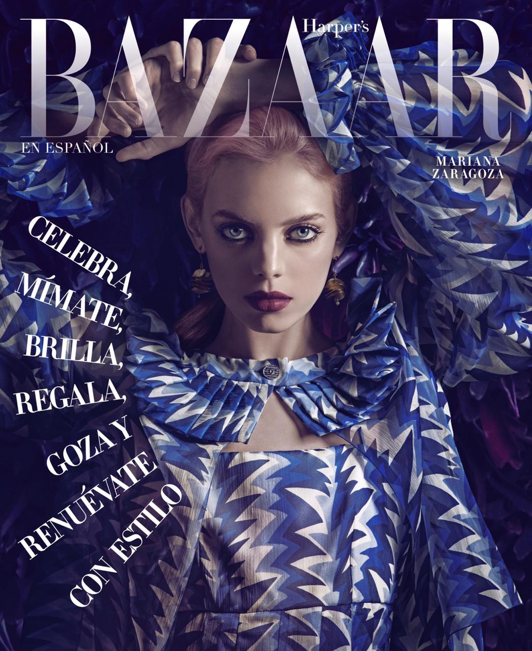Mariana Zaragoza en portada de Harper's Bazaar México Diciembre 2018