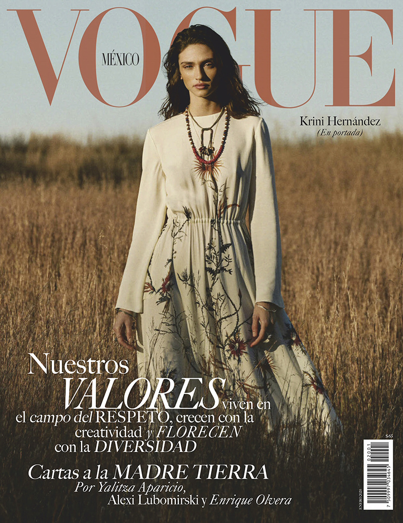 Krini Hernández en portada de Vogue Mexico Enero 2020
