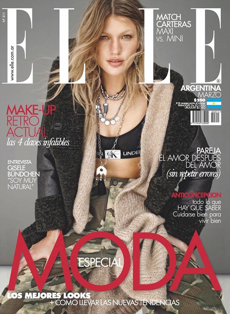 Mariana Bayon en portada de Elle Argentina Marzo 2020